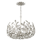 Broche Floral Chandelier - Antique Silver