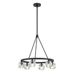 Aragon Chandelier - Matte Black / Crystal