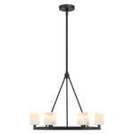 Aragon Chandelier - Matte Black / White