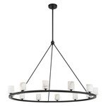 Aragon Chandelier - Matte Black / White