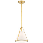 Fulton Pendant - Antique Gold / White Silk