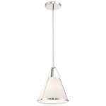 Fulton Pendant - Polished Nickel / White Silk