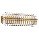 Hayes Bathroom Vanity Light - Aged Brass / Crystal