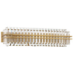 Hayes Bathroom Vanity Light - Aged Brass / Crystal