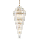 Hayes Grande Chandelier - Aged Brass / Crystal