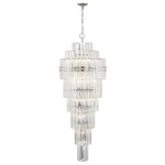 Hayes Grande Chandelier - Polished Nickel / Crystal
