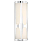 Royston Wall Sconce - Polished Chrome / White