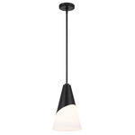 Tori Pendant - Matte Black / White