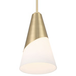 Tori Pendant - Vibrant Gold / White