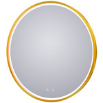 Brilliance Round Lighted Mirror - Brushed Brass / Mirror