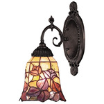 071-TB-17 Mix N Match Wall Sconce - Tiffany Bronze / Multicolor