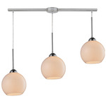 Cassandra Linear Multi-Light Pendant - Polished Chrome / White
