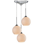 Cassandra Multi Light Pendant - Polished Chrome / White