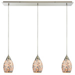 Capri Linear Multi-Light Pendant - Satin Nickel / Grey