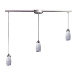 Milan Tiered Multi-Light Pendant - Satin Nickel / Snow White