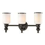 Bristol Way Bathroom Vanity Light - Oil Rubbed Bronze / White