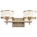 Utica Bathroom Vanity Light - Satin Brass / White Glass