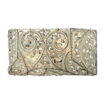 Andalusia Bathroom Vanity Light - Aged Silver / Crystal
