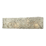 Andalusia Bathroom Vanity Light - Aged Silver / Crystal