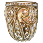 Elizabethan Wall Sconce - Dark Bronze / Clear Crystal