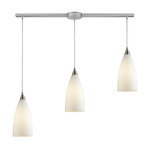 Vesta Slim Multi Light Pendant - Satin Nickel / White