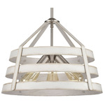 Brigantine Chandelier - Satin Nickel / Antique White