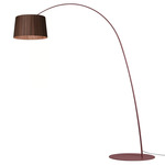 Twiggy Wood Floor Lamp - Burgundy / Rosewood