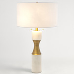 Marble Cinch Table Lamp - White Marble / White Linen