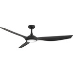 Talan Smart Ceiling Fan with Light - Matte Black / Matte Black