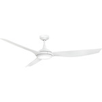 Talan Smart Ceiling Fan with Light - Matte White / Matte White