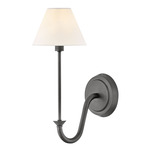 Greta Wall Light - Blackened Brass / Off White