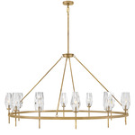 Ana Chandelier - Heritage Brass / Crystal