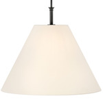 Greta Pendant - Blackened Brass / Off White