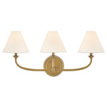 Greta Bathroom Vanity Light - Heritage Brass / Etched Opal