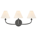 Greta Bathroom Vanity Light - Blackened Brass / Etched Opal