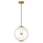 Elin Pendant - Lacquered Brass / Clear