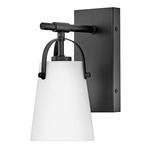Foster Wall Sconce - Black / Etched Opal