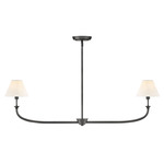 Greta Linear Chandelier - Blackened Brass