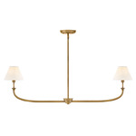 Greta Linear Chandelier - Heritage Brass