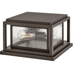 Republic 120V Outdoor Pier Mount Light - Oil Rubbed Bronze / Clear Seedy