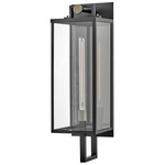 Catalina Outdoor Wall Sconce - Black / Clear
