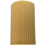 Ambiance Pleated Cylinder Wall Sconce - Muted Yellow