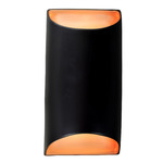 Ambiance Tapered Cylinder Outdoor Wall Light - Carbon / Champagne Gold