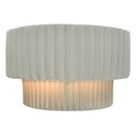 Ambiance Tier Pleated Wall Sconce - Matte White