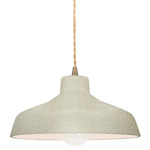 Radiance Loft Pendant - Antique Brass / Celadon Green Crackle