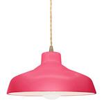 Radiance Loft Pendant - Antique Brass / Cerise