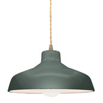 Radiance Loft Pendant - Antique Brass / Pewter Green