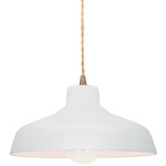 Radiance Loft Pendant - Antique Brass / Gloss White / Gloss White