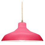 Radiance Loft Pendant - Antique Brass / Cerise
