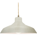 Radiance Loft Pendant - Antique Brass / White Crackle